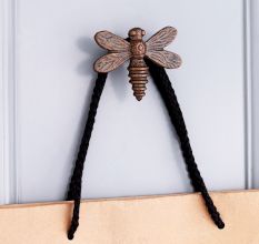 Modern Handmade Antique Honey Bee Iron Wall Hooks-3 Pieces