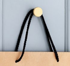 Modern Round Brass Wall Hooks In Golden Color