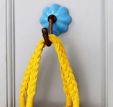 6 Pieces Modern Multicolor Melon Ceramic Wall Hooks