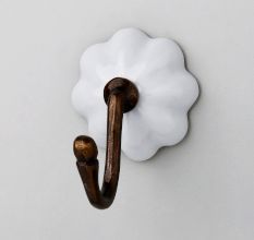 Multicolor Decorative Melon Ceramic Wall Hooks-Pack of 3