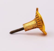 Modern Antique Golden Aluminium Wall Hooks-3 Pieces