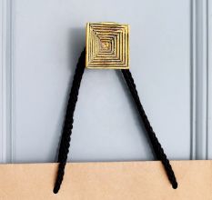 Modern Antique Golden Aluminium Wall Hooks-3 Pieces
