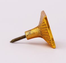 Modern Antique Golden Aluminium Wall Hooks-3 Pieces