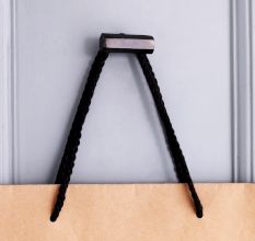 Modern Grey Hexa Gilli Iron Wall Hooks-3 Pieces