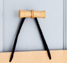 Handmade Natural Wooden T-Bar Wall Hooks-3 Pieces