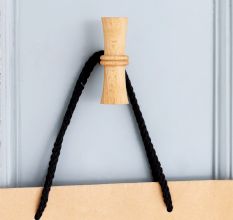 Handmade Natural Wooden T-Bar Wall Hooks-3 Pieces