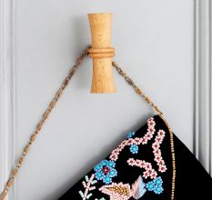 Handmade Natural Wooden T-Bar Wall Hooks-3 Pieces