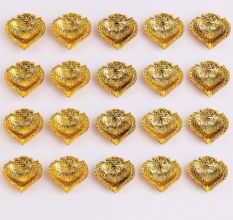 Designer Golden Aluminium Diwali Diya For Mandir Decoration