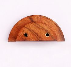 Handmade Modern Natural Wooden Door Small Handles Pack of 2 Pieces (3 Inch)