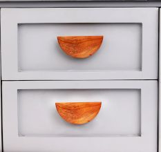 Modern Natural Wooden Door Handles (Medium Size) Pack of 2 Pieces (4 Inch)
