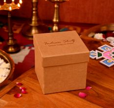 Golden Brass 3 Leaf Shaped Oil Lamp For Diwali Pooja