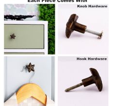 Modern Antique Starfish Iron Wall Hooks-3 Pieces