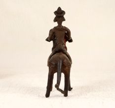 Handmade Vintage Brass Bull with Rider in Tribal Art
