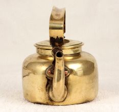 Brown Finish Used Kettle Made of Finest Brass for Decoration