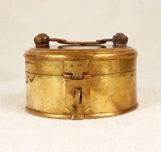 Antique Brown Handmade Jewelry Box Made of Finest Brass