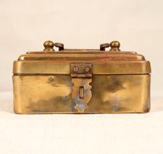 Indian Handcrafted Brass Jewelry Box for Vintage Collection