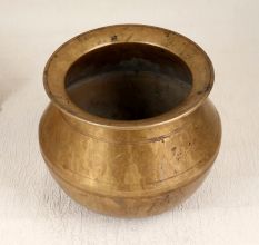 South Indian Finest Brass Cooking Pot in Antique Brown Finish