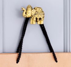 Handmade Golden Brass Elephant Wall Hook