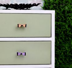 Modern Multicolor Iron Bow Cabinet Drawer Knob-6 Pieces