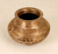 Gujarati Vintage Brass Holy Water Pot for Home Decor