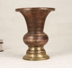 South Indian Vintage Brass Flower Pot for Home Decoration