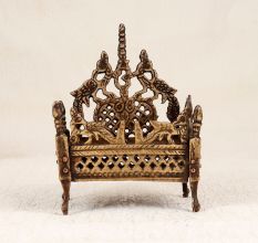 Handmade Vintage Brass God Bed Singhasan for Prayer Room