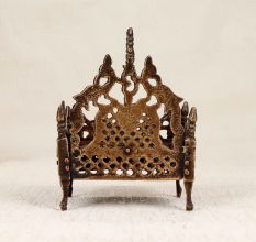 Handmade Vintage Brass God Bed Singhasan for Prayer Room