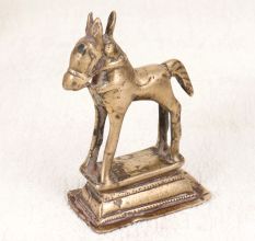 Indian Handmade Brass Horse Statue from West India