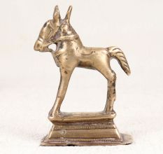 Indian Handmade Brass Horse Statue from West India