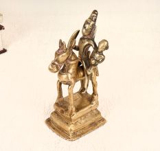 Sturdy Traditional Brass Horse Statue with Rider for Decor