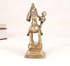 Sturdy Traditional Brass Horse Statue with Rider for Decor