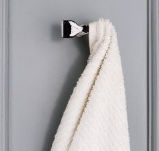 White and Black Iron Bow Modern Wall Hooks-3 Pieces