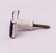White and Black Iron Bow Modern Wall Hooks-3 Pieces