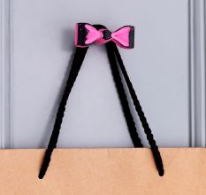 Pink and Black Iron Bow Modern Wall Hooks-3 Pieces