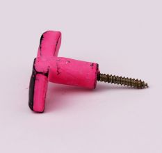 Pink and Black Iron Bow Modern Wall Hooks-3 Pieces