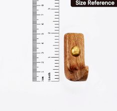 6 Pieces Small Natural Wooden Wall Hooks