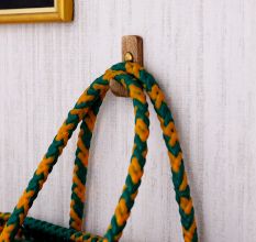 6 Pieces Small Natural Wooden Wall Hooks