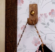 6 Pieces Small Natural Wooden Wall Hooks