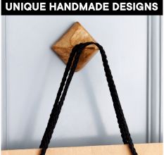 Modern Natural Pyramid Shape Wooden Adheshive Wall Hook