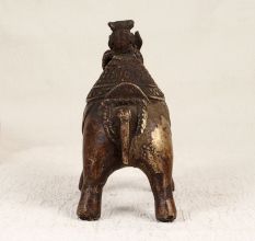 Fine Art Brass Camel Statue with Rider in Central India Art