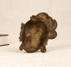 Handmade Vintage Brass Parvati Head Plate for Prayer Room