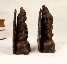 South Indian Brass Lord Ganesha and Goddess Lakshmi in Pair