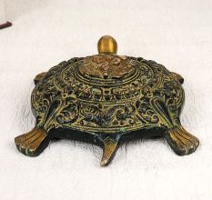 High-Quality Brass Turtle Yantra of Lord Ganesha for Prayer
