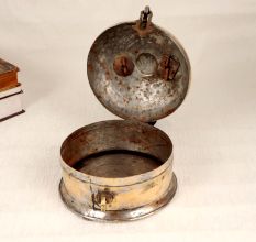Handmade Round High-Quality Brass Jewelry Box for Decor
