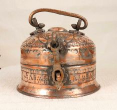 Islamic Art Handmade Copper Jewelry Box for Home Decoration