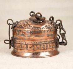 Islamic Art Handmade Copper Jewelry Box for Home Decoration