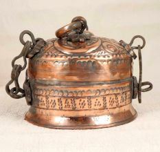 Islamic Art Handmade Copper Jewelry Box for Home Decoration