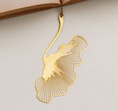 Modern Shiny Golden Bookmark for Readers and Book Lovers - Pack of 6