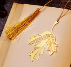 Modern Shiny Golden Bookmark for Readers and Book Lovers - Pack of 6