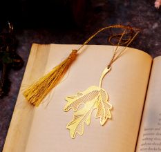 Modern Shiny Golden Bookmark for Readers and Book Lovers - Pack of 6